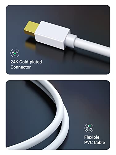 UGREEN Mini DisplayPort to HDMI VGA Adapter, 4K Thunderbolt 2 Adapter 2 in 1 Mini DP Converter Compatible with MacBook Pro MacBook Air iMac Surface Pro 1 2 3 4 6 Surface Laptop 2 ThinkPad X1, White