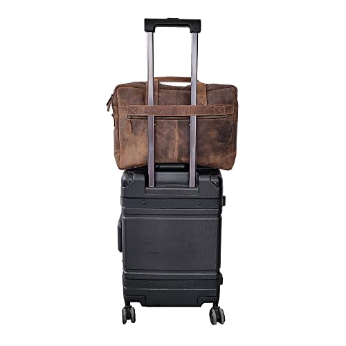 Leather briefcase 18 Inch Laptop Messenger Bags for Men and Women Best Office Briefcase Satchel Bag - style: 18 Inch