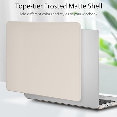 Case for MacBook Air 15 Inch 2026-2023 Release M5 A3448 M4 A3241 M3 A3114 M2 A2941, Hard Shell with Screen Protector & Keyboard Cover, Compatible with Touch ID, Rock ash - color: Rock ash
