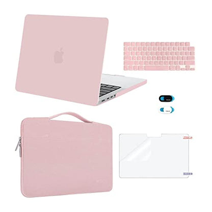 MOSISO Compatible with MacBook Pro 14 inch Case M5 2026 M4 M3 M2 M1 2025-2021 A3427 A3426 A3434 A3112 A3185 A3401 A2918 A2992 A2779 A2442, Case&Bag&Keyboard Skin&Webcam Cover&ScreenFilm, Rose Quartz - color: Rose Quartz