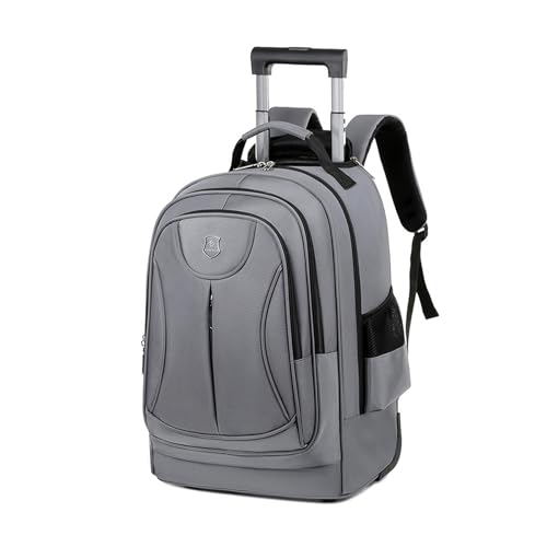 FANDARE Men's Wheeled Business Backpack Rolling Convertible Laptop Carry-On Luggage Mobile Office Case Trolley Handle with Hideaway Strap Daypacks with Wheels for Business Travel Office Commute Grey - color: Grey