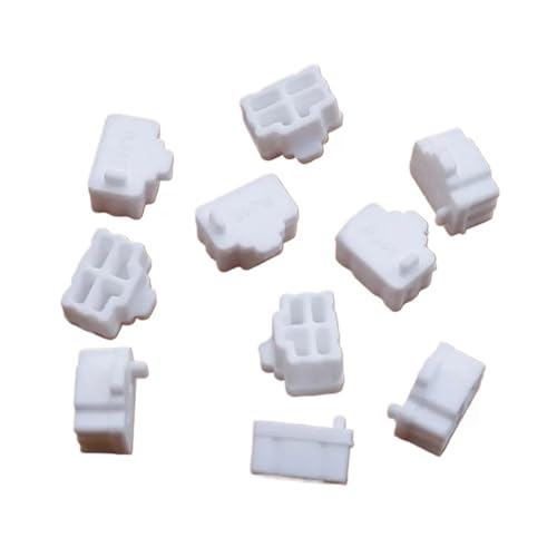 RJ45 dust Cover 100 PCS Ethernet Hub Port RJ45 Anti Dust Cover Cap Protector Plug Female Jack Connector Silicone Dustplug(White) - color: WHITE