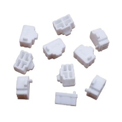 RJ45 dust Cover 100 PCS Ethernet Hub Port RJ45 Anti Dust Cover Cap Protector Plug Female Jack Connector Silicone Dustplug(White) - color: WHITE