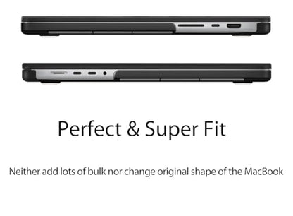 UESWILL for MacBook Pro 14 inch Case M5 M4 M3 M2 M1 A3427 A3426 A3434 A3401 A3185 A3112 A2992 A2918 A2779 A2442 (2021-2026), Smooth Touch Matte Hard Shell Cover + Microfiber Cloth, Black - color: Black, size: MacBook Pro 14" (M1 M2 M3 M4 M5)