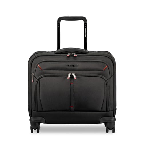 Samsonite® Xenon 4.0 Spinner Nylon Rolling Mobile Office with 15.6" Laptop Pocket and Tablet Pocket, 15-3/8"H x 15-3/4"W x 7-1/8"D, Black