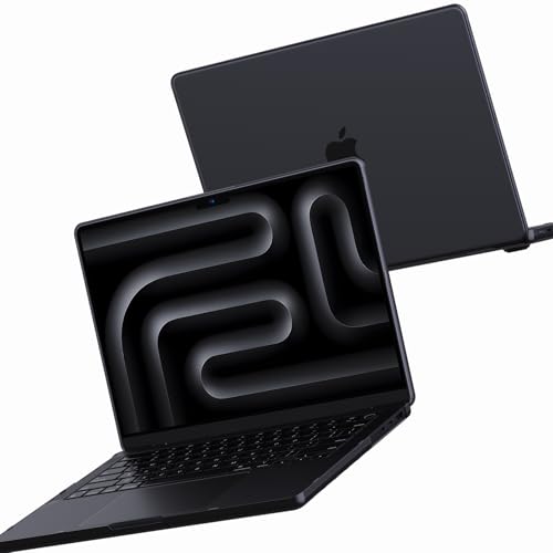 Soonjet Matte Case for MacBook Pro 14 inch M5 M4 M3 M2 M1 2026-2021 Laptop | Anti Cracking, Color Match, Space Black Clear, Protective Hard Shell Cover, Fingerprint & Scratch Resistant, Ultra Thin Fit - color: Frosted Space Black
