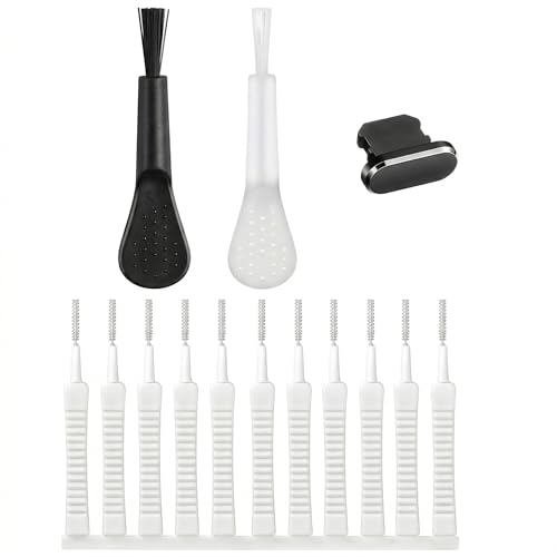 Phone Cleaning Kit, 13 Pcs Smartphone Charger Cleaner Set Anti-Static USB C Port Cleaner, Laptop Keyboard Cleaning Tool for Mobile Phone Charging Port Speaker Lint and Grime Removal