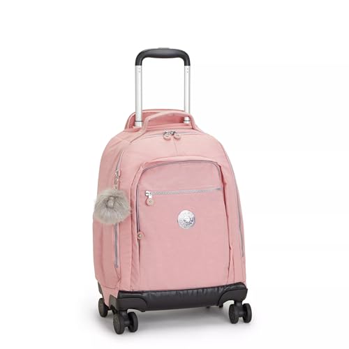 Kipling New Zea 15" Laptop Rolling Backpack - color: Bridal Rose