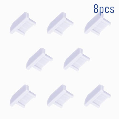 10 PCS Micro USB Port Anti-dust Plugs, Silicone Covers Caps Stoppers, Port Protector for PC Laptop Notebook Computers, Other Devices, 0.26 x 0.09 (LxW) - size: Micro USB/Transparent/10 PCS