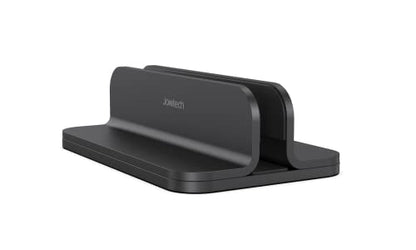 JOKItech Aluminum Laptop Vertical Stand Organizer, Sturdy Laptop Computer Holder Desktop Stand Compatible with new Retina Apple MacBook Pro/Air/Neo, Mac mini & iPad Pro - Black - color: Black