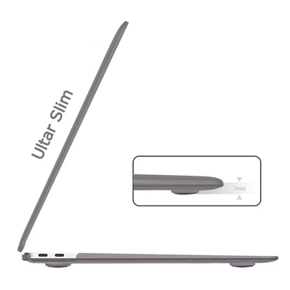 B BELK Compatible with MacBook Air 13 inch Case M1 2021 2020 2019 2018 | A2337 A2179 A1932, Matte Plastic Hard Shell for MacBook Air 13.3 inch Case with Keyboard Cover & Screen Protector, Gray - color: Gray