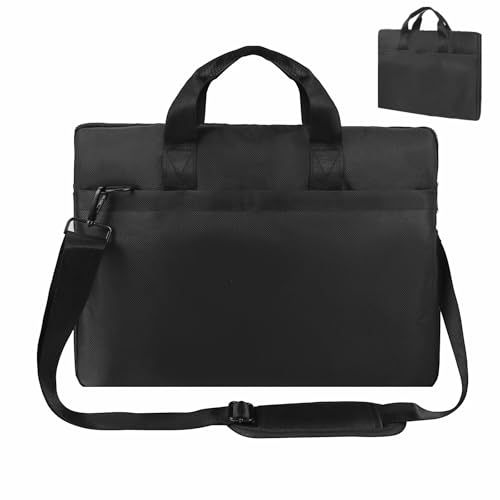 Premium Black,17.3-18.4 Inch Laptop Briefcase with Cross-Body Shoulder, DVD Player bag,Painting board bag，Laptop case Fits Dell, HP, ASUS,MacBook Pro, 2-layer Design,Durable,LIGHTWEIGHT