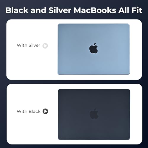BlueSwan Matte Case for MacBook Pro 14 M5 M4 M3 M2 M1 Pro/Max 2026-2021 | 100% Color Match, Anti-Fingerprint, Anti-Scratch,Ultra Thin, Hard Shell Protective Cover, Matte Midnight - color: Matte Midnight