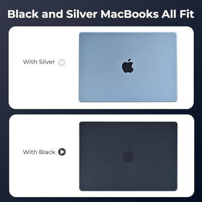 BlueSwan Matte Case for MacBook Pro 14 M5 M4 M3 M2 M1 Pro/Max 2026-2021 | 100% Color Match, Anti-Fingerprint, Anti-Scratch,Ultra Thin, Hard Shell Protective Cover, Matte Midnight - color: Matte Midnight