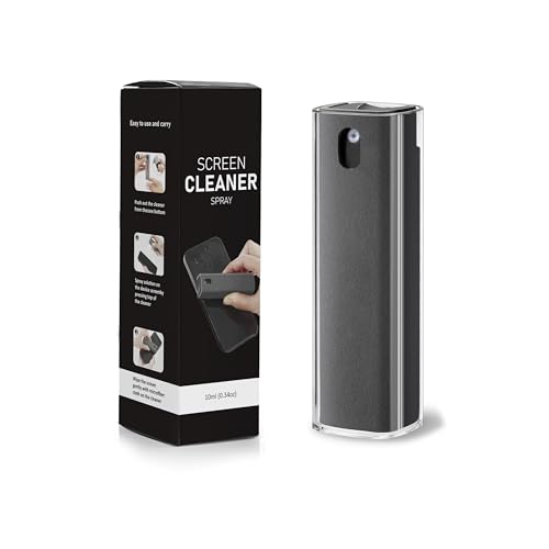 Screen Cleaner Spray Kit – 3-in-1 Detachable Design with Built-in 10mL Spray Bottle, Microfiber Cloth & Protective Shell – for Phone, Tablet, Laptop, Car Display & Touchscreens
