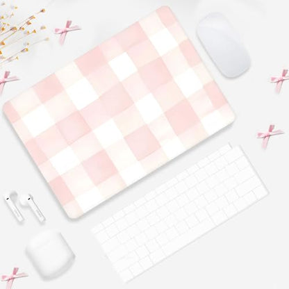 Seorsok Compatible with MacBook Pro 13 inch Case M2 2023,2022,2021-2016 A2338 M1 A2251 A2159 A1989 A1708 A1706,Cute Pink Retro Checkered Aesthetic Plastic Hard Case&Transparent Keyboard Cover,Pink - color: Pink Checkered, size: Pro13（A2338 M1 A2251 A2289