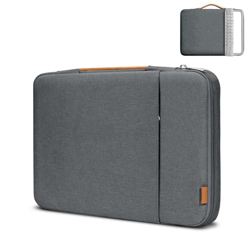 360° Protective Laptop Sleeve for 14 inch MacBook Pro M4/M3/M2/M1 Chips Pro/Max A2992 A2918 A2779 A2442 2024-2021, 13 inch Air A2681 A2337 Pro A2686 A2338, Splash-Resistant Case Bag, Grey - color: Gray, size: 13.3-14 inch