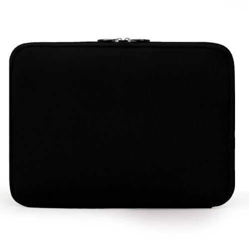 Neoprene Laptop Case | Lightweight Travel Protection | 13" Notebook Compatible Water Resistant Tech Sleeve (Black) - color: Black