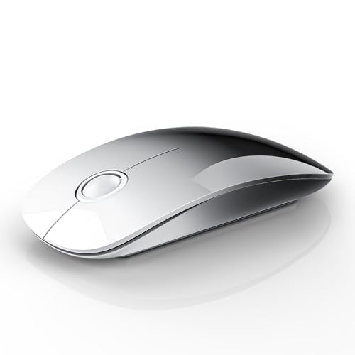 RAPIQUE Bluetooth Wireless Mouse, BT5.1＆ 2.4G Slim Dual Mode, White to Black - color: White to Black