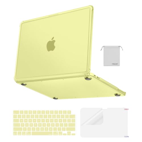 MOSISO Compatible with MacBook Neo Case 13 inch 2026 A3404 A21 Pro Chip | 4 in 1 Kit Precision Fit Matte Finish Hard Shell Case with Reinforced Corners, Anti-Crack Cover, Citrus - color: Citrus