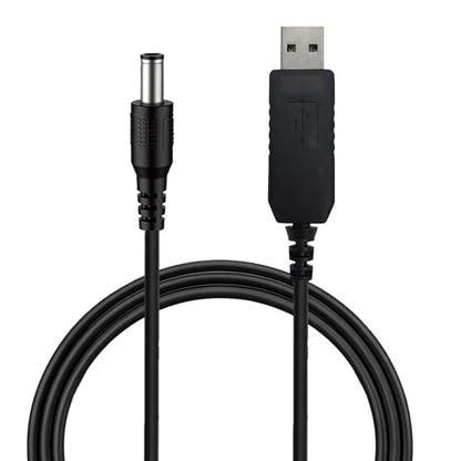 5V to 12V USB Step Up Converter Adapter Cable for Router LED Fan | USB to DC 5.5x2.1mm power cable for 12V devices, compatible with LED strips, speakers, fans and small electronics, 3.3FT cord