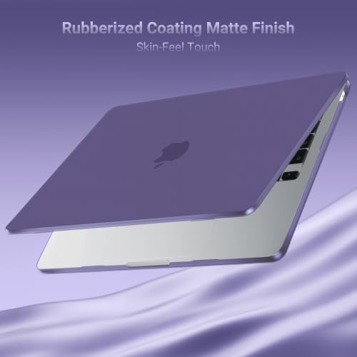 MOSISO Compatible with MacBook Air 13 inch Case M5 2026 M4 M3 M2 2025-2022 | A3449 A3240 A3113 A2681, Hard Shell&Keyboard Cover&Screen Film&Pouch for MacBook Air 13.6 inch Case, Imperial Purple - color: Imperial Purple