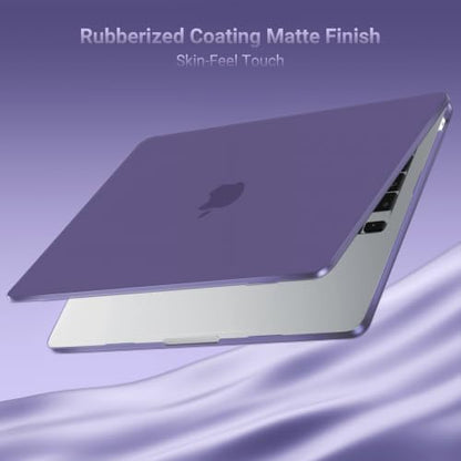 MOSISO Compatible with MacBook Air 13 inch Case M5 2026 M4 M3 M2 2025-2022 | A3449 A3240 A3113 A2681, Hard Shell&Keyboard Cover&Screen Film&Pouch for MacBook Air 13.6 inch Case, Imperial Purple - color: Imperial Purple