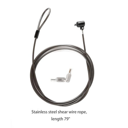 2 Pack Laptop Cable Lock, 6.6 Feet Anti-Theft Security Steel Lock with Keys, Heavy Duty 3x7mm Standard T-Slot Compatible with Lenovo, Asus, Acer Laptops & Tablets, Black - color: black-key-2 pack