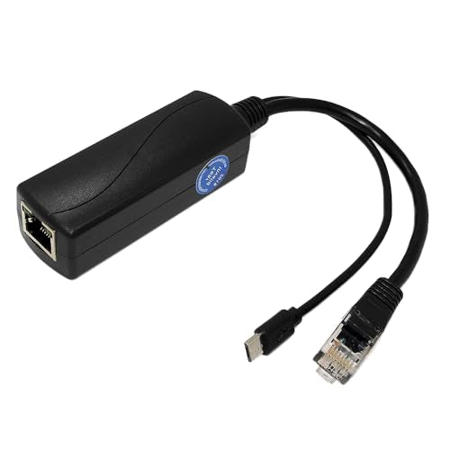 2.5G Micro USB PoE Splitter 5V/2.4A, PoE to Micro USB 5V/2.4A 12W Output, 2.5Gbps Gigabit Ethernet Comply IEEE802.3af/at, Plug and Play for Smart Home - style: USB0502G-X Micro USB 5V/2A