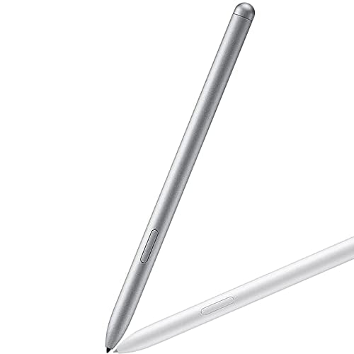 Tab S7 S Pen for Samsung Galaxy Tab S7, Tab S7+ Plus, Tab S7 FE, Tab S7 Stylus Pen Replacement for Samsung Galaxy Tab S7, Tab S7 Plus + Tips/Nibs,Without Bluetooth(Silver) - color: Silvery