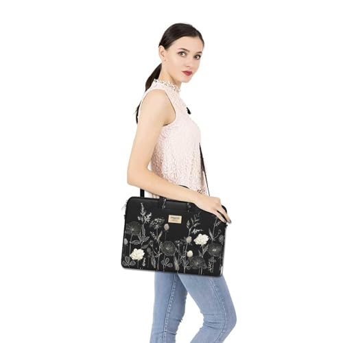 MOSISO Laptop Bag for Women 17.3 inch, 17-17.3 inch Computer Bag Compatible with MacBook, HP, Dell, Lenovo, Acer, Asus, Notebook, Laptop Messenger Shoulder Sleeve with Strap, Retro Flower - size: 17.3 inch