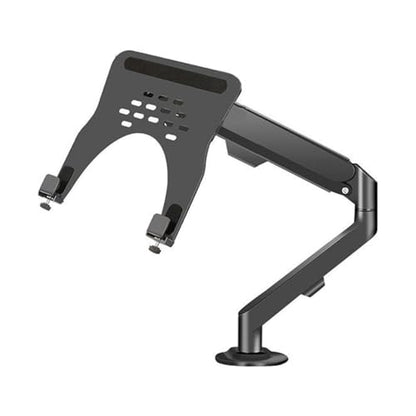 Height - adjustable monitor stand arm Laptop Arm Mount for Desk Holds 4.4-19.8lbs, 2 in 1 Adjustable Gas Spring Arm Single Monitor Desk Mount with Tray for 17"-30" Screens or 10"-16" Laptops Wall - mo