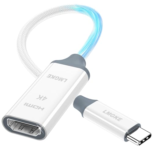 USB C to HDMI Adapter,4K@30Hz Type-C to HDMI Adapter Compatible with Thunderbolt 3/4,Video Audio Output for iPhone 16Pro,MacBook Pro/Air,Pixelbook,Surface Pro,iPad Pro/Air,XPS,Galaxy and More