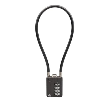 4 Digit Cable Combination Lock 12 inches Bold Cable for School Gym Locker,Helmet,Filing Cabinets,Toolbox,Luggage Suitcase,knapsack,Gun Black 1Pack - size: 30cm(12 in)Bold Cable