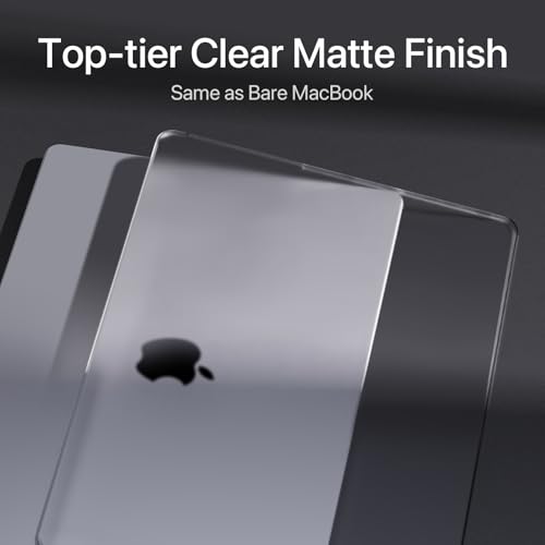 Soonjet for MacBook Pro 16 inch Case, M5 M4 M3-M1 2026-2021 Keyboard Cover | 100% Color Match, Clear Matte, Protective Laptop Hard Shell, Anti Fingerprint & Crack, Scratch Resistant, Ultra Thin Light - color: Frosted Clear