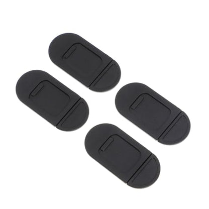 SOLUSTRE 4pcs Webcam Cover Slide for Laptop and Tablet Hacking Privacy Easy to Use Metal Camera Shield for Pc and Desktop Black