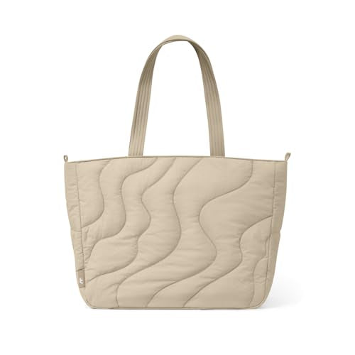 tomtoc Puffy Laptop Tote Bag for Women 10L/13.5/17.5L, Puffer Work Tote with Padded Laptop Compartment for 13-16-inch Laptop - color: Dune Shade, size: Small - 10L