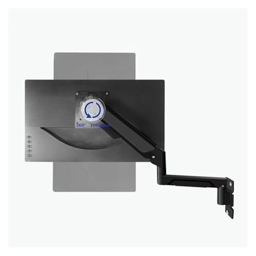Monitor Stand, Wall Mount Monitor Arm with Laptop Tray, Aluminum Gas Spring Full Motion Laptop Mount Arm Fits Max 32 Inch, 19.8 Lbs Screens/ 10-17" Laptop,Desk Accessories,White - color: White