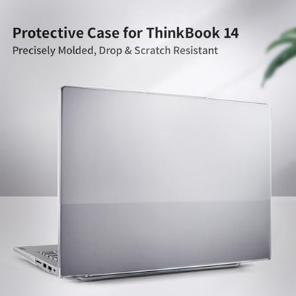 Laptop Case Set for 2026 2025 ThinkBook 14 Gen 9/8 (14”) Scratch-Resistant & Drop-Resistant Hard Shell Frosted Transparent Protective Cover + Keyboard Cover + Screen Film