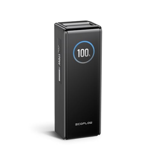 EF ECOFLOW Laptop Power Bank, 25,000mAh 170W Portable Charger with Dual 140W USB-C Ports, Smart Display, Flight-Approved for Travel, Fast Charging for iPhone 17/16 Series, MacBook, Samsung and More - color: Black