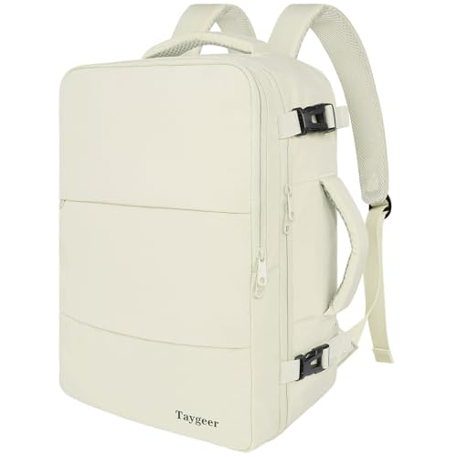 Taygeer Large Travel Backpack, 17 inch Laptop Backpack for Women | Airline Approved Personal Item Mochila, 40l Luggage Carryon Work Bag for friend and Ladies Business Travel Hiking, Beige - color: Creambeige, size: X-Large