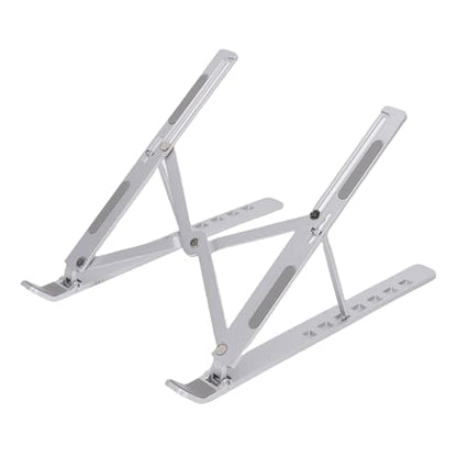 Foldable Laptop Stand for Air Pro Under 15.6 Inch, Portable Aluminum Alloy Heat Dissipation Computer Riser with 7 Angle Adjustment, Ergonomic Nonslip Holder for Desk
