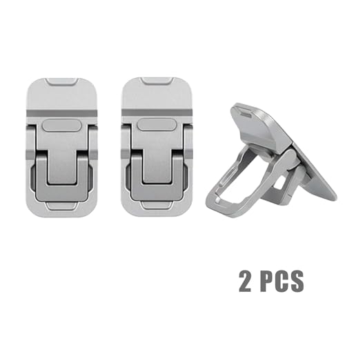 2 Pcs White Portable Keyboard Riser, Dual Tilt Angle Adjustment Foldable Laptop Stand, Self-Adhesive Mini Computer Stand for Desk/Most Keyboards - color: White