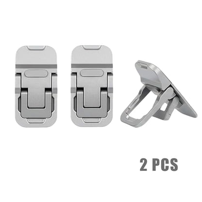 2 Pcs White Portable Keyboard Riser, Dual Tilt Angle Adjustment Foldable Laptop Stand, Self-Adhesive Mini Computer Stand for Desk/Most Keyboards - color: White