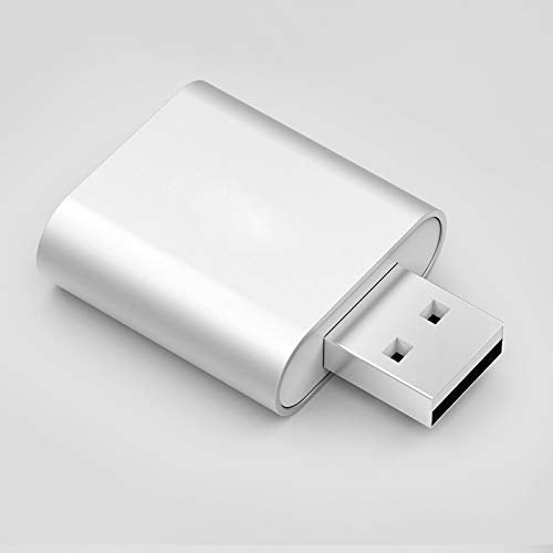 USB Audio Adapter with 3.5mm Speaker/Headphone and Microphone Jacks, Plug and Play, No External Drivers, Campatible with Windows, Mac, Linux and Chromebook