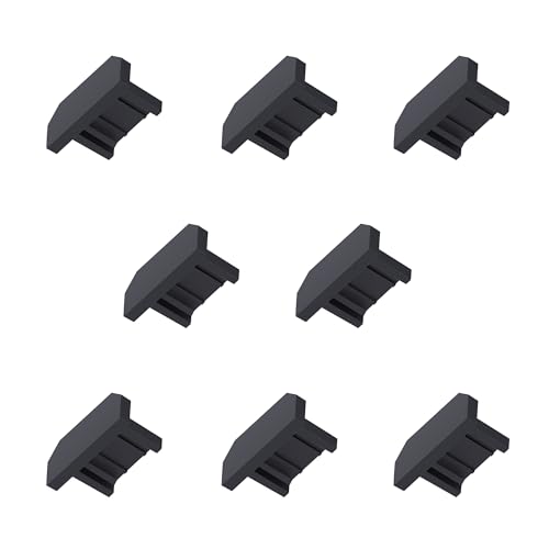 10 PCS Micro USB Port Anti-dust Plugs, Silicone Covers Caps Stoppers, Port Protector for PC Laptop Notebook Computers, Other Devices, 0.26 x 0.09 (LxW) - size: Micro USB/Black/10 PCS