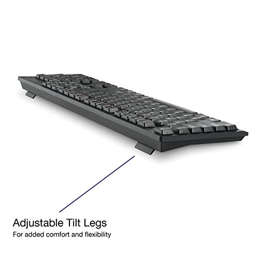 Verbatim Slimline Wireless Keyboard and Mouse Combo 2.4GHz USB Plug-and-Play Numeric Keypad Adjustable Tilt Legs Optical Wireless Mouse Full-Size Computer Keyboard Compatible with PC, Laptop 70741 - style: Wireless Keyboard & Mouse