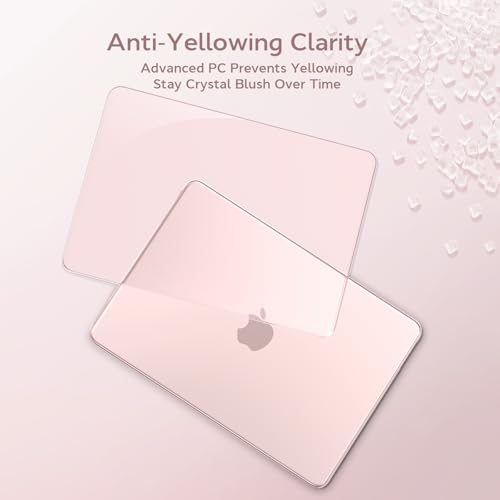 B BELK for MacBook Neo Case 13 inch 2026 Release Model A3404, Crystal Blush | Scratch Resistant Protective Hard Shell for Mac Neo Case with Keyboard Cover & Screen Protector, Lightweight, Easy Snap-On - color: Crystal Blush