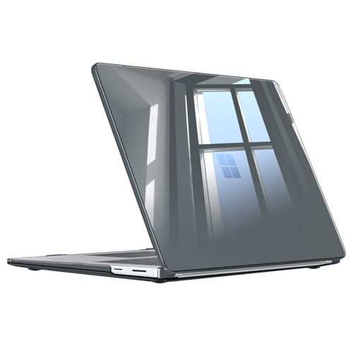 Fintie Case for 15 Inch Microsoft Surface Laptop 7 (2024 Release Model: 2037) / Surface Laptop 8th 15-inch (2026) - Protective Slim Snap On Hard Shell Cover (Crystal Black) - color: Crystal Black