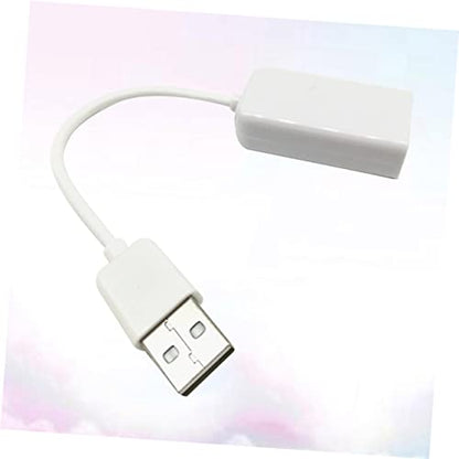 Healifty USB Wired Sound Card Adapter with Channel Sound USB Powered External Audio Converter for Notebook Laptop Speakers Driverless Plug and Play White Cable